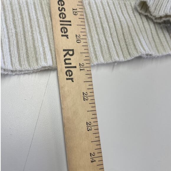 Marissa Webb Sweater Womens X Small White Asymmetric Knit Puff Sleeve Wool Blend - Picture 10 of 11